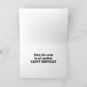 SCHERM EN KROW MET "BIRTHDAY WISHES"-KAART KAART (Binnen)