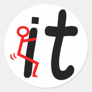 SCHERM IT RONDE STICKER