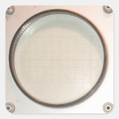 scherm met Oscilloscoop Vierkante Sticker (Voorkant)