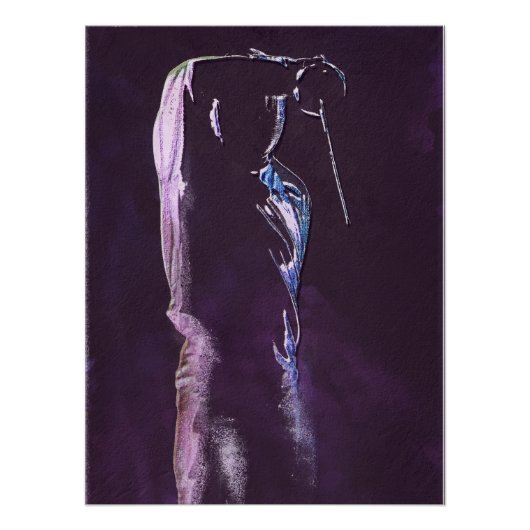 Scherm Silhouette Glossy Poster (Voorkant)