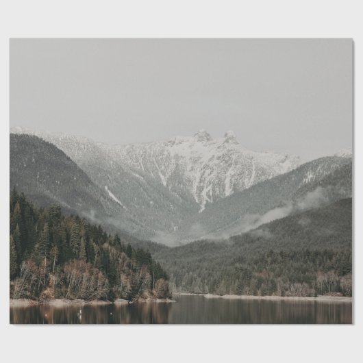 SCHERM VAN BOMEN EN MOUNTAIN CADEAUPAPIER (Vlak)