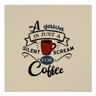 Scherm voor Coffee Word Art Poster
