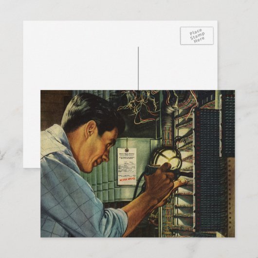  scherm voor de uitademing van de bedrijfselektron briefkaart (Voorkant / Achterkant)