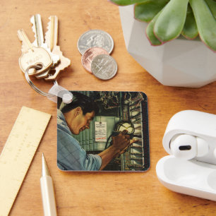  scherm voor de uitademing van de bedrijfselektron sleutelhanger