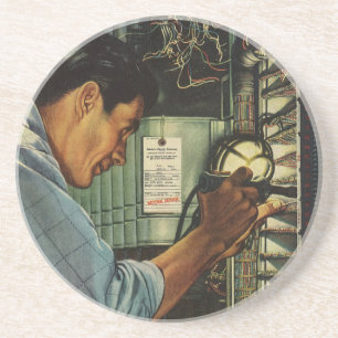 scherm voor de uitademing van de bedrijfselektron zandsteen onderzetter