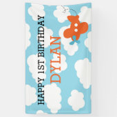 Schermachtergrond / banner (blauw en Oranje) (Verticaal)