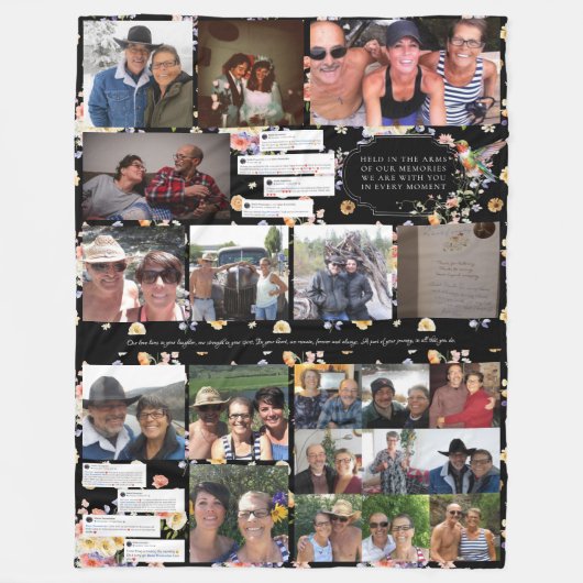 Schermafbeeldingen van foto's en berichten | Flora Fleece Deken (Voorkant)