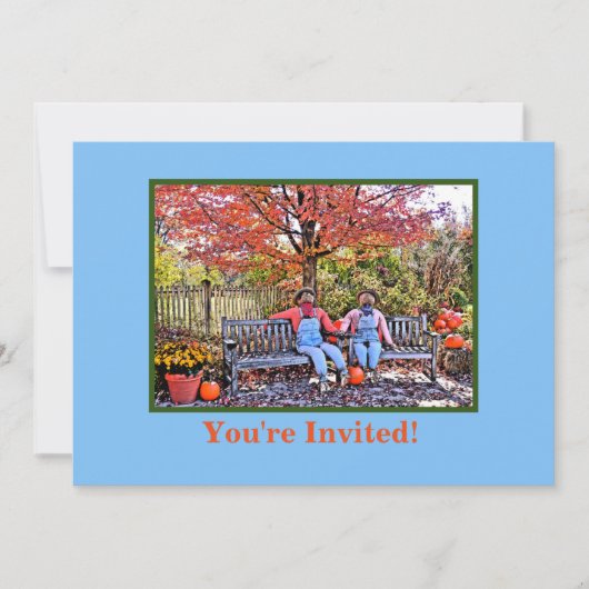 SCHERMBUDDIES DIE OP BENCH HALLOWEEN ZITTEN KAART (Voorkant)