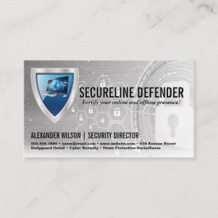 Schermcomputer Logo Cyber Tech Achtergrond Visitekaartje