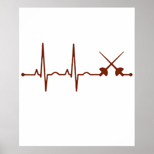 Schermdegenscherm Shirts - Sabelstijl Schermen Har Poster