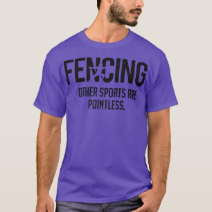 Schermen andere sporten zijn zinloos zwart t-shirt
