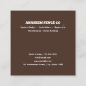 Schermen hek gebouw QR Vierkante Visitekaartje (Achterkant)