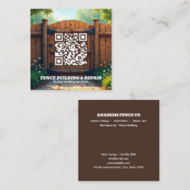 Schermen hek gebouw QR Vierkante Visitekaartje
