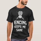 Schermen houdt me gezond masker & Epee Fencer T-shirt (Voorkant)