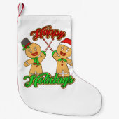 Schermen Kerstmis Gingerbread Mannen Vakantie Kers Kleine Kerstsok (Voorkant)