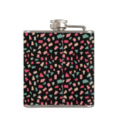 Schermen - Kleuren 01 - op zwart Heupfles (Achterkant)