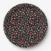 Schermen - Kleuren 01 - op zwart Papieren Bordje (Voorkant)