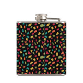 Schermen - Kleuren 02 - op zwart Heupfles (Achterkant)