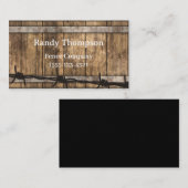 Schermen met een houten achtergrond visitekaartje (Voorkant / Achterkant)