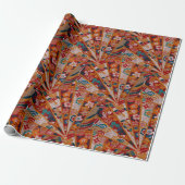 Schermen Oosterse stof Cadeaupapier (Uitgerold)