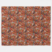 Schermen Oosterse stof Fleece Deken (Voorkant (Horizontaal))