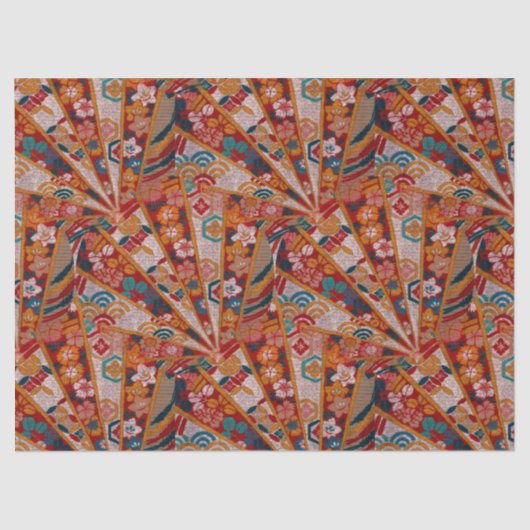 Schermen Oosterse stof Tissuepapier (Voorkant)