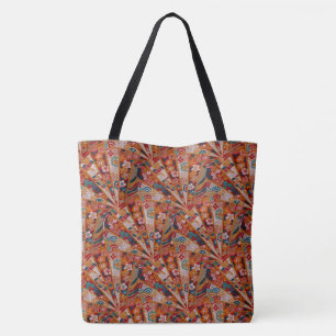 Schermen Oosterse stof Tote Bag