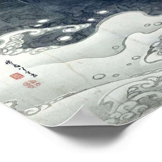 Schermen over olifanten en walvissen van Ito Jakuc Poster (Hoek)