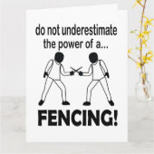 Schermen Sport Verjaardag Schermen Kaart (Gele Bloem)