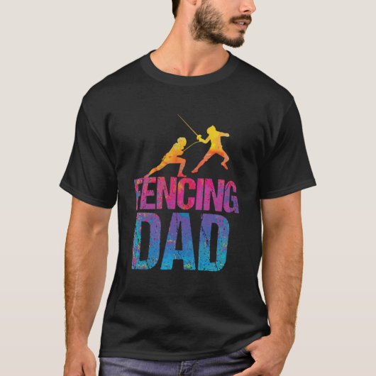 Schermen vader Zwaard Vechten Fencer 2 T-shirt (Voorkant)