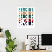 Schermen Vintage Retro Design Schermer Poster (Thuiskantoor)