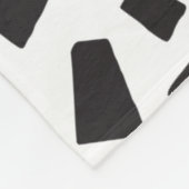 Schermen - Zwart op wit Fleece Deken (Hoek)