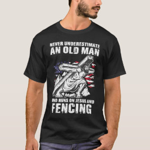 Schermende Vader Christelijke Schermer Opa T-shirt