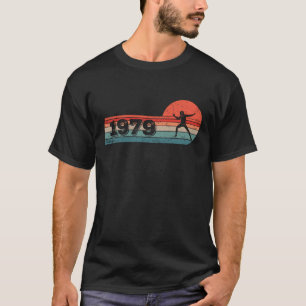 Schermers Geboren 1979 Verjaardag Vintage Schermen T-shirt