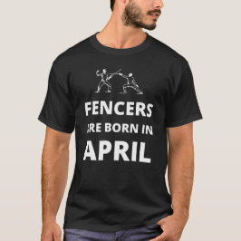 Schermers zijn geboren in april t-shirt