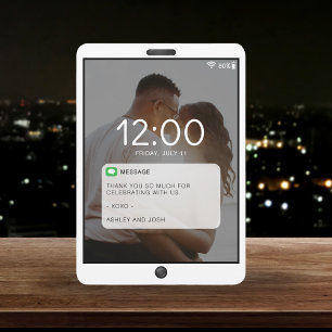 Schermfoto van gsm-slot bedankkaart
