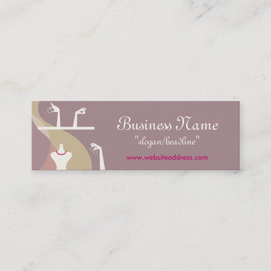 Schermkaarten voor juwelen mini visitekaartje (Voorkant)