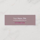 Schermkaarten voor juwelen mini visitekaartje (Achterkant)