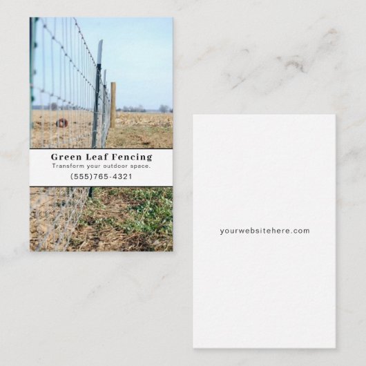 schermlandschapsarchitectuur visitekaartje (Voorkant / Achterkant)