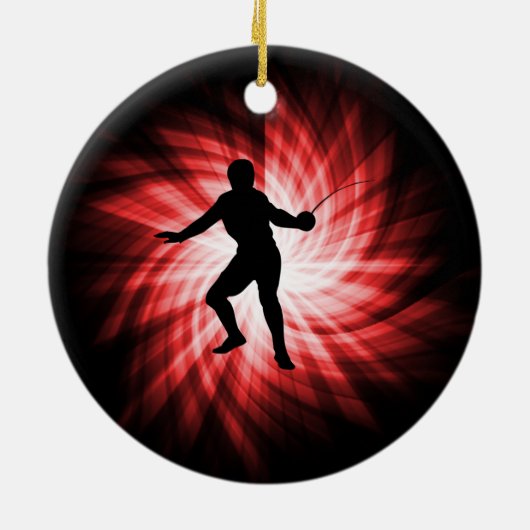 Schermsilhouet; rood keramisch ornament (Achterkant)