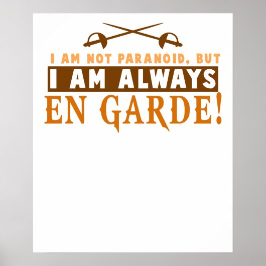 Schermsportman Folie, Sabel, Epee Competitie Gi Poster (Voorkant)