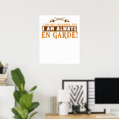 Schermsportman Folie, Sabel, Epee Competitie Gi Poster (Thuiskantoor)