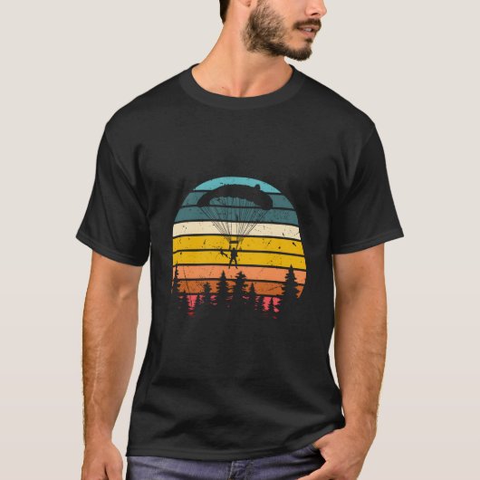Schermspringer parachutespringen parachutist t-shirt (Voorkant)