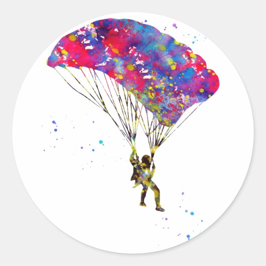 Schermspringer Ronde Sticker (Voorkant)