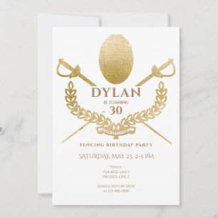Schermtoernooi Verjaardagsfeest Folie Épée Saber Kaart