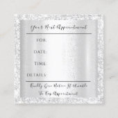 Scherp artistieke evenementsplanner Silver Grey Dr Afsprakenkaartje (Achterkant)