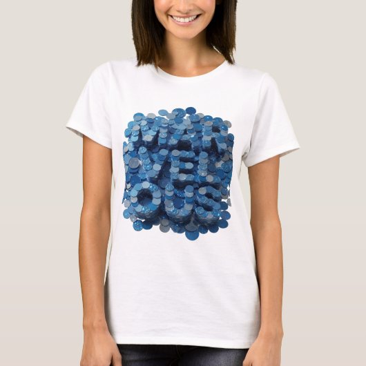 Scherp Blauw MARVELOUS Slogan Design T-shirt (Voorkant)