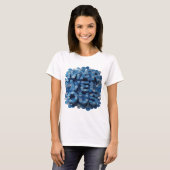 Scherp Blauw MARVELOUS Slogan Design T-shirt (Voorkant volledig)