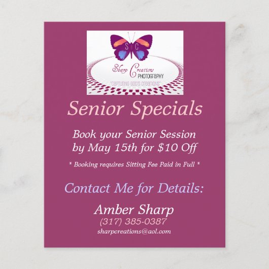 Scherp Creaties Senior Specials Flyer (Voorkant)
