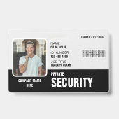 Scherp en professioneel: aangepaste beveiligings-I Badge (Voorkant)